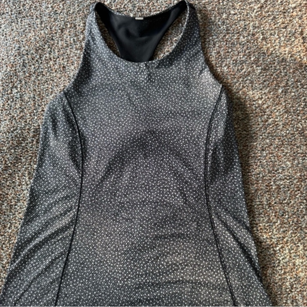 lululemon athletica Black and Gray Tank Top